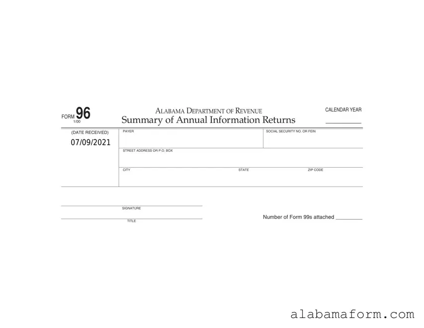 Blank 96 Alabama PDF Template