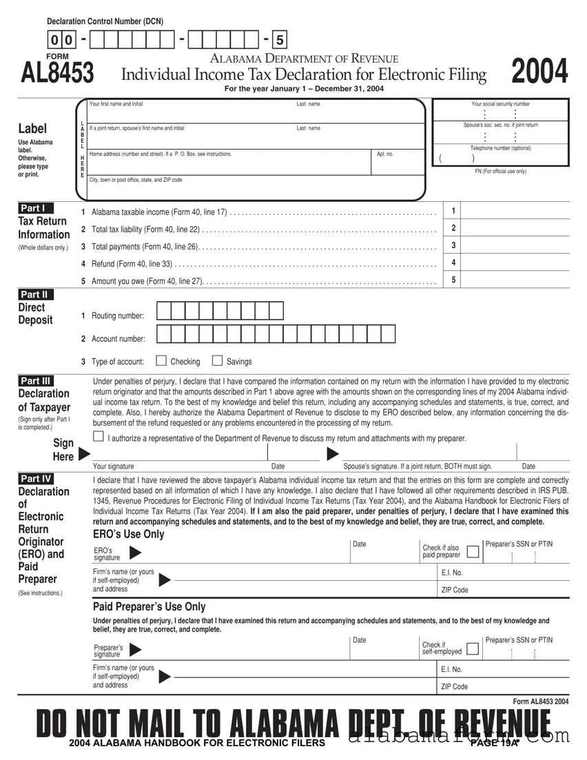 Blank Alabama 8453 PDF Template