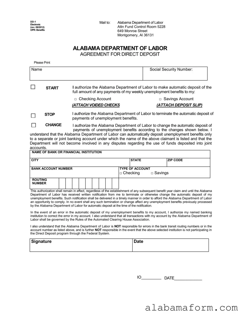 Blank Alabama Dd 1 PDF Template