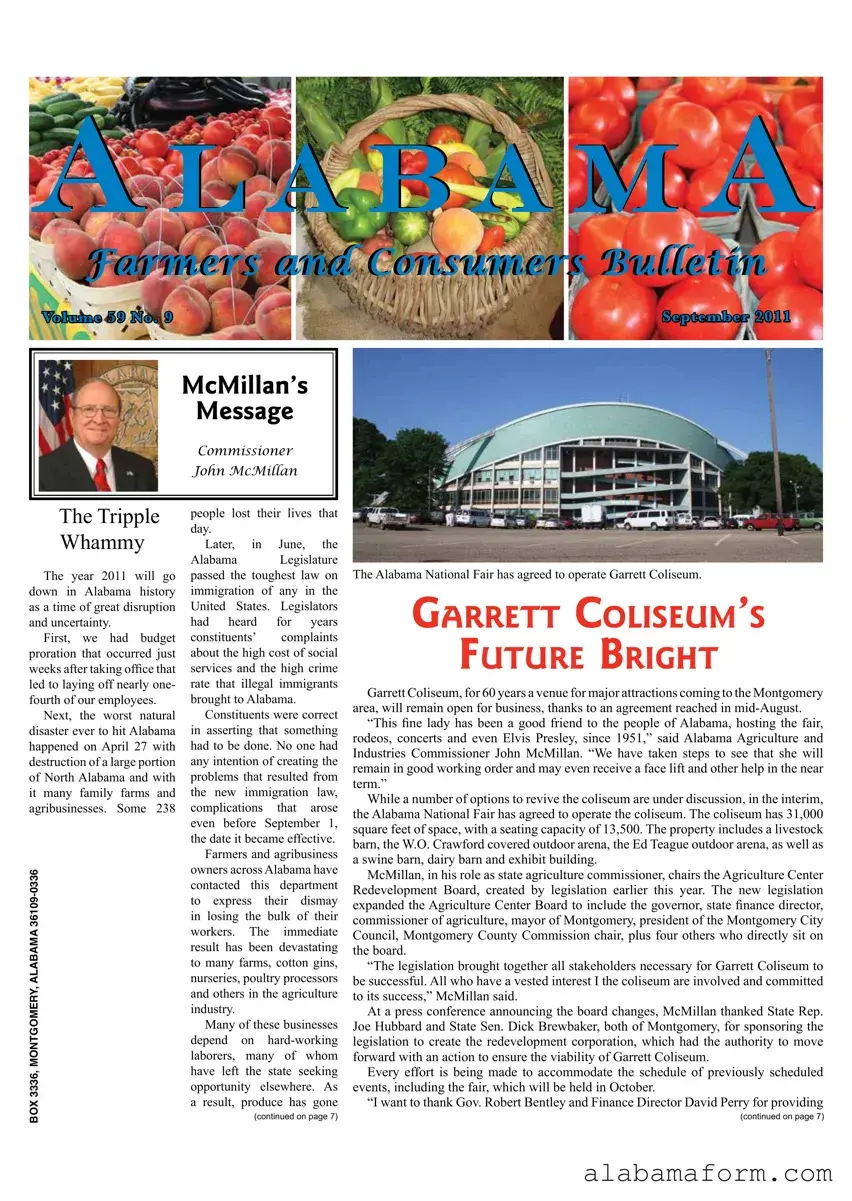 Blank Alabama Farmers Bulletin PDF Template