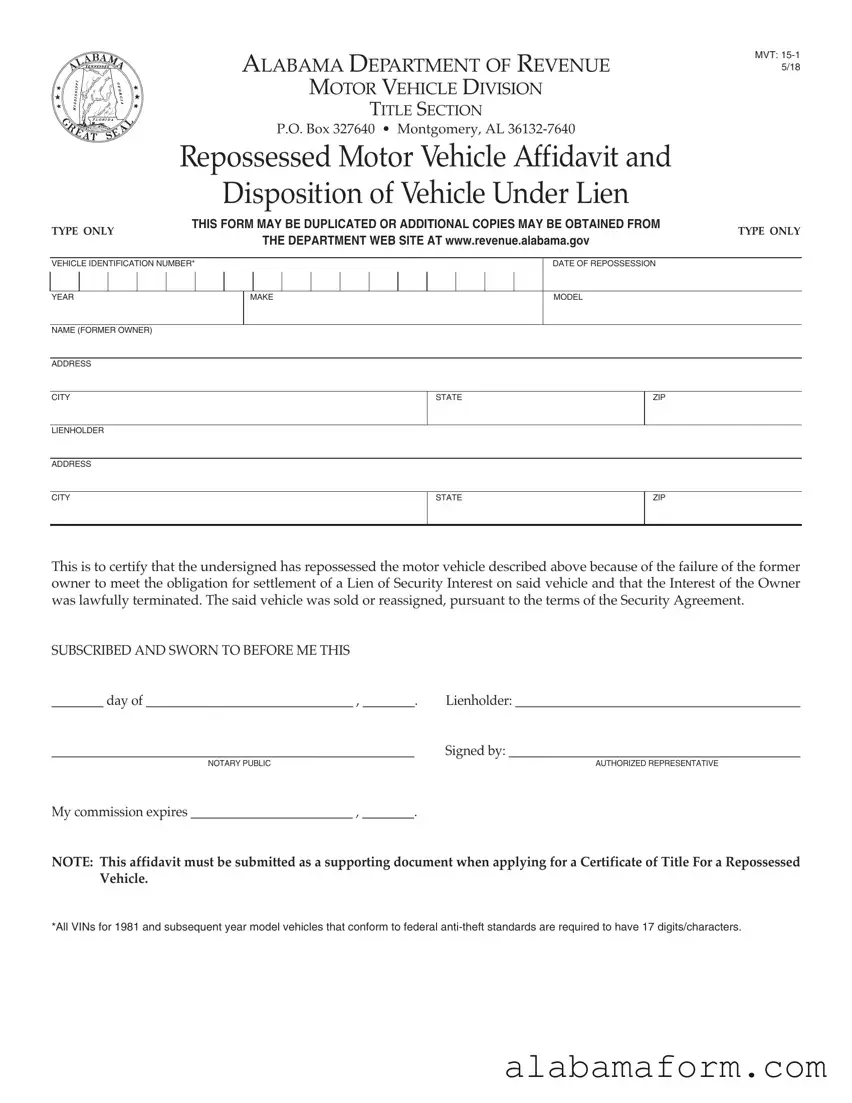Blank Alabama Mvt 15 1 PDF Template