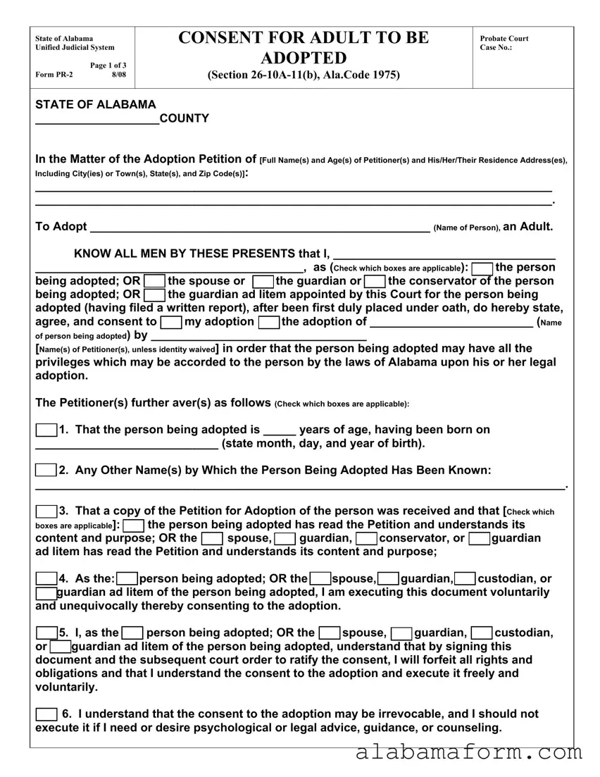 Blank Alabama Pr 2 PDF Template