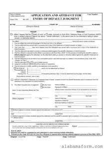 Blank Alabama C 25A PDF Template