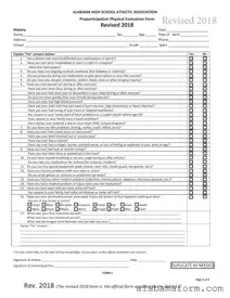 Blank Alabama High School Physical PDF Template