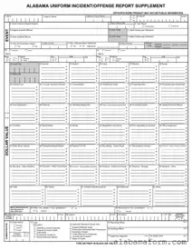 Blank Alabama Uniform Incident Report PDF Template